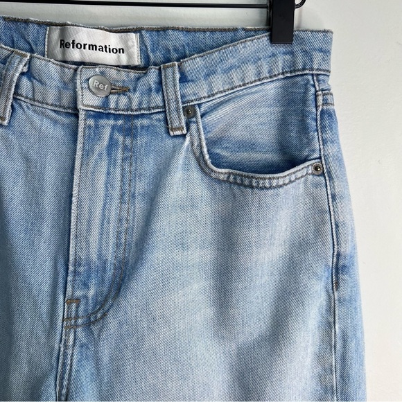Reformation Julia Crop High Waist Cigarette Jeans Size 27 - Picture 4 of 11